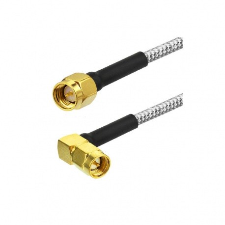 RG402 rigid coaxial with SMA Male straight and SMA Male angled Passion Radio SMA CABLE-RG402-SMA-COUDE1-990