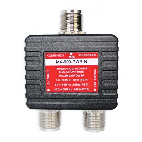 Duplexer 1.6-150Mhz / 400-460MHz N connectors