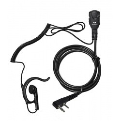 Micro-earphone with sprirale cord compatible KENWOOD WOUXUN BAOFENG