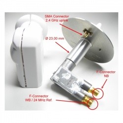 DJ7GP V2 2.4 Ghz & 10 GHz antenna with LNB modified 24 Mhz AMSAT DL