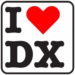 Sticker stiker "I love DX" (I love DX)
