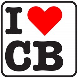 Sticker stiker "I love CB" (I love the CB)