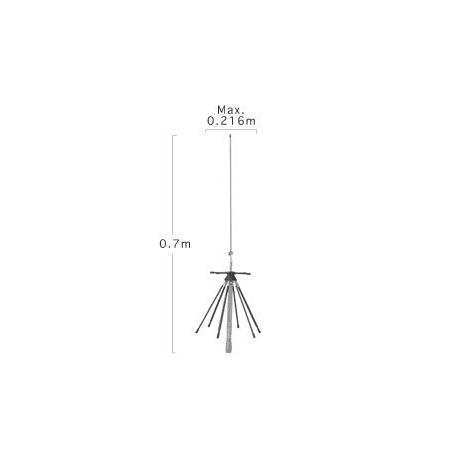 Diamond D200R Discone mobile Antenna 100Mhz to 1.6Ghz Diamond Antenna Wide-band DIAMOND-D220R-120