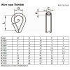Core fitting for rope and guy rope from 3 to 10mm