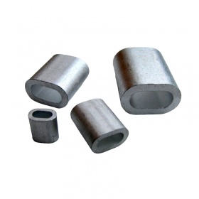 Aluminium ferrule oval sleeve for 3 to 8mm guy wires