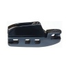 Black aero cleat tensioner with blocker for 3 to 4 mm rope