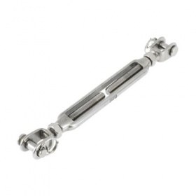 Stainless steel clevis turnbuckle for 10 or 12 mm diameter guy rope