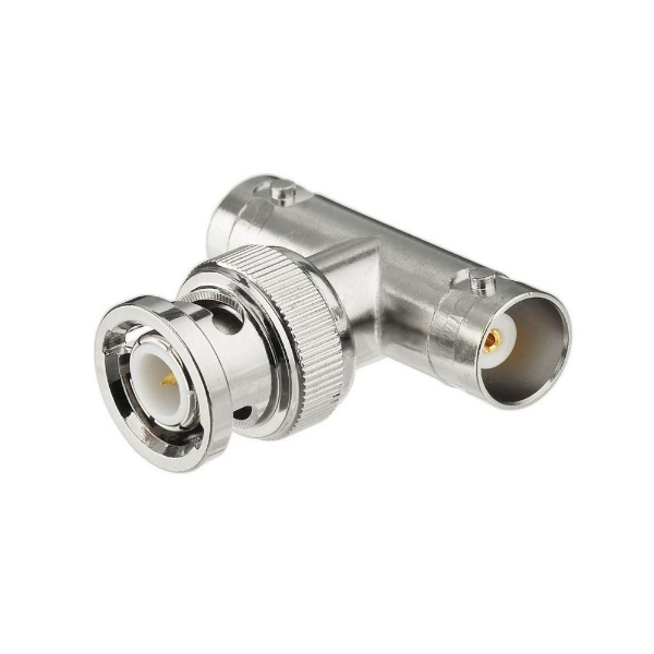 Adapter type T BNC Male to 2 BNC Female