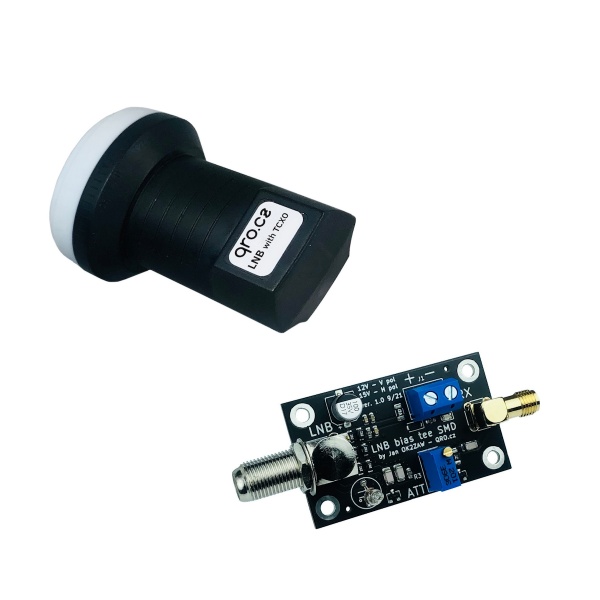 Pack LNB PLL TCXO + BIAS-T for RX SDR or 432Mhz QO100 RemoteQTH Satellite & QO-100 QO100-REMOTEQTH-LNB-432-936