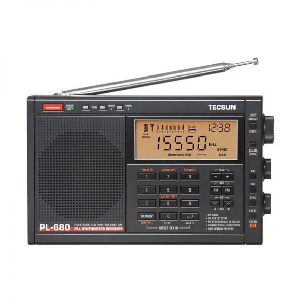 TECSUN PL680 pll dual conversion ssb radio receiver with air band VHF AM