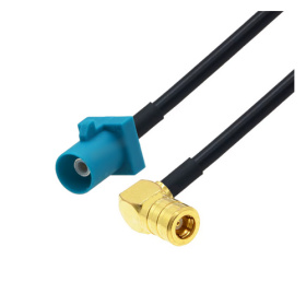 Adapter Fakra Z Male to SMB Female angled cable RG174 20cm