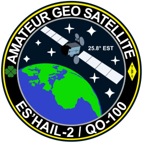 QO-100 / Es'Hail 2 hamradio satellite sticker (3 sizes sticker)