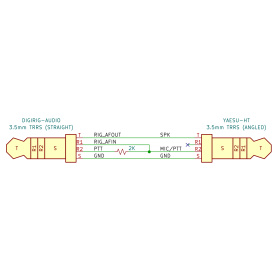 Digirig Audio/PTT cable for Yaesu walkie talkie