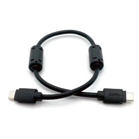 USB-C to USB-C short cable with double ferrite