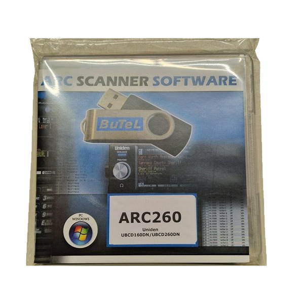 Butel ARC260 software on CD for UNIDEN UBCD160DN & UBCD260DN scanners